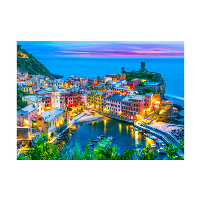 Vernazza at Dusk, Cinque Terre Italy - 1000 brikker