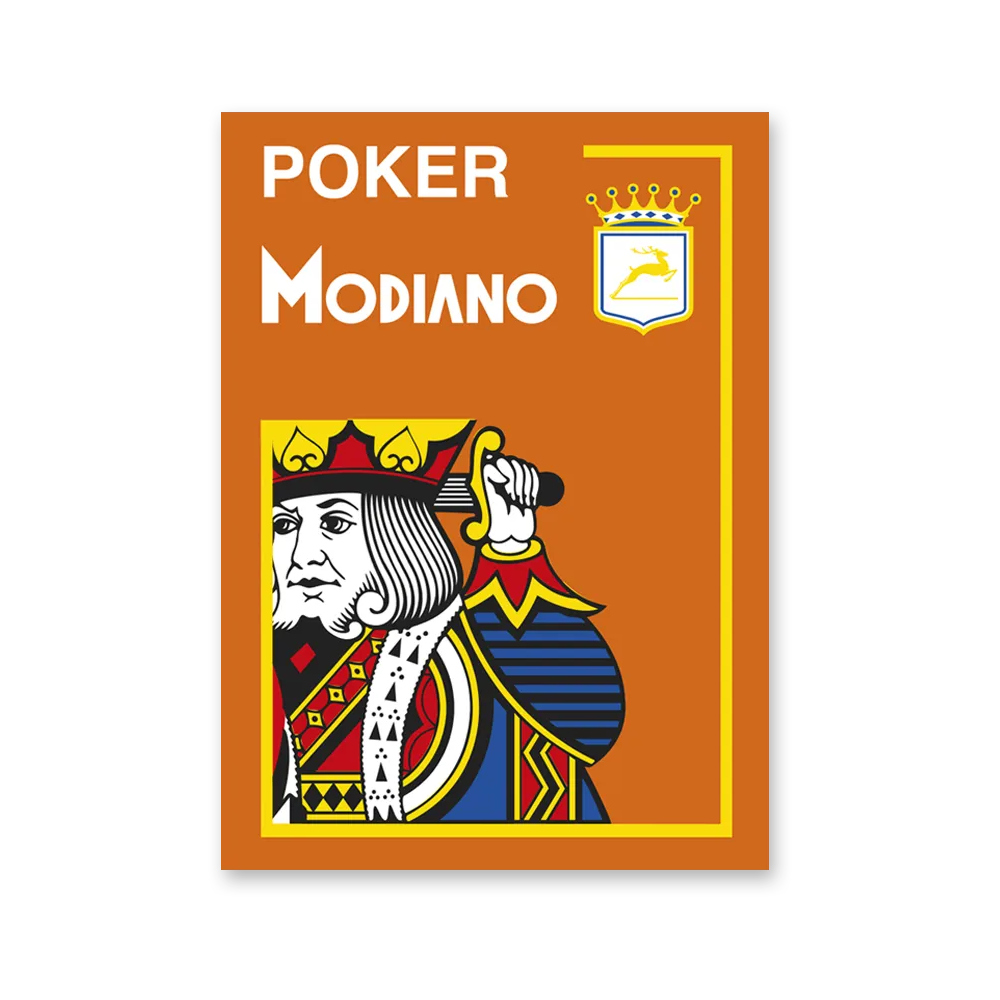 Modiano Playing Cards in 100% Plastic Orange – Games