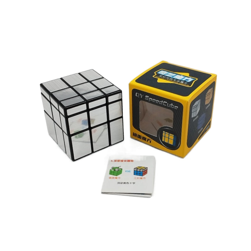 Rubik's Cube QIYI Mirror 3x3 – Couleur Argent – Puzzle De Forme Pour Experts