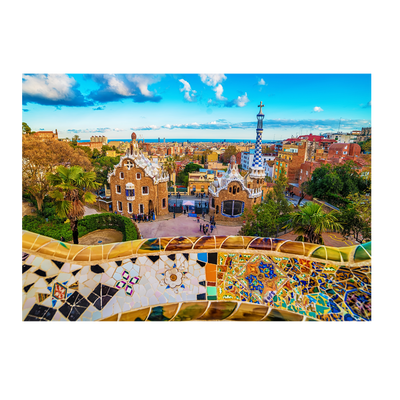 View from Park Guell, Barcelona - 1000 brikker