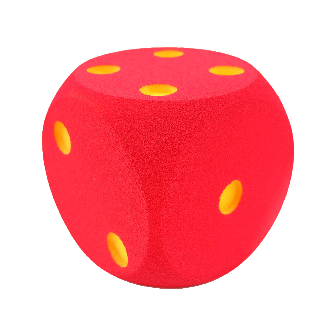 Skumterning med gule prikker (16 cm)