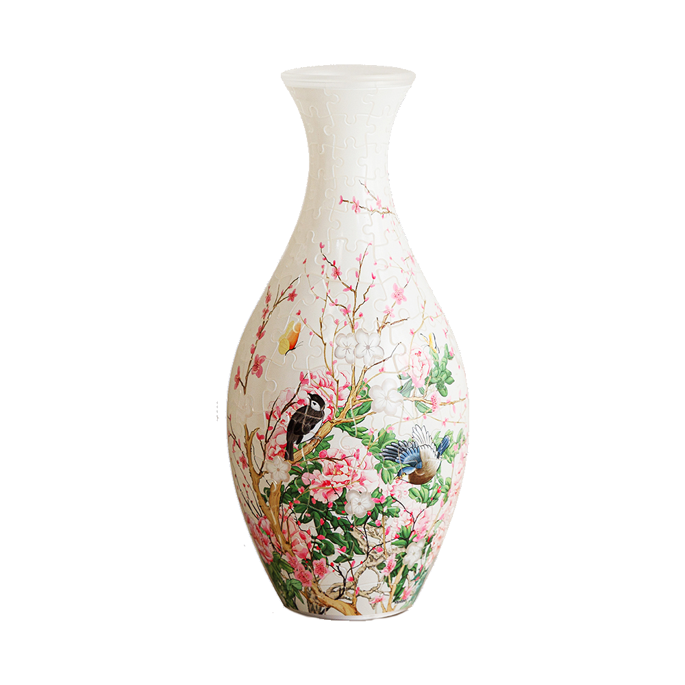 3D Vase: Flowers and Birds - 160 brikker