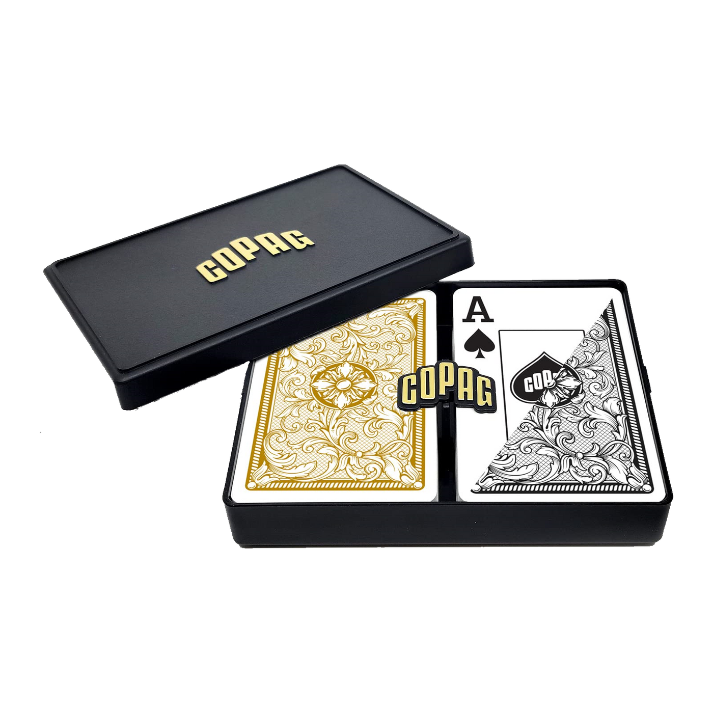 Copag Double Black Gold 100% Plastik Spillekort