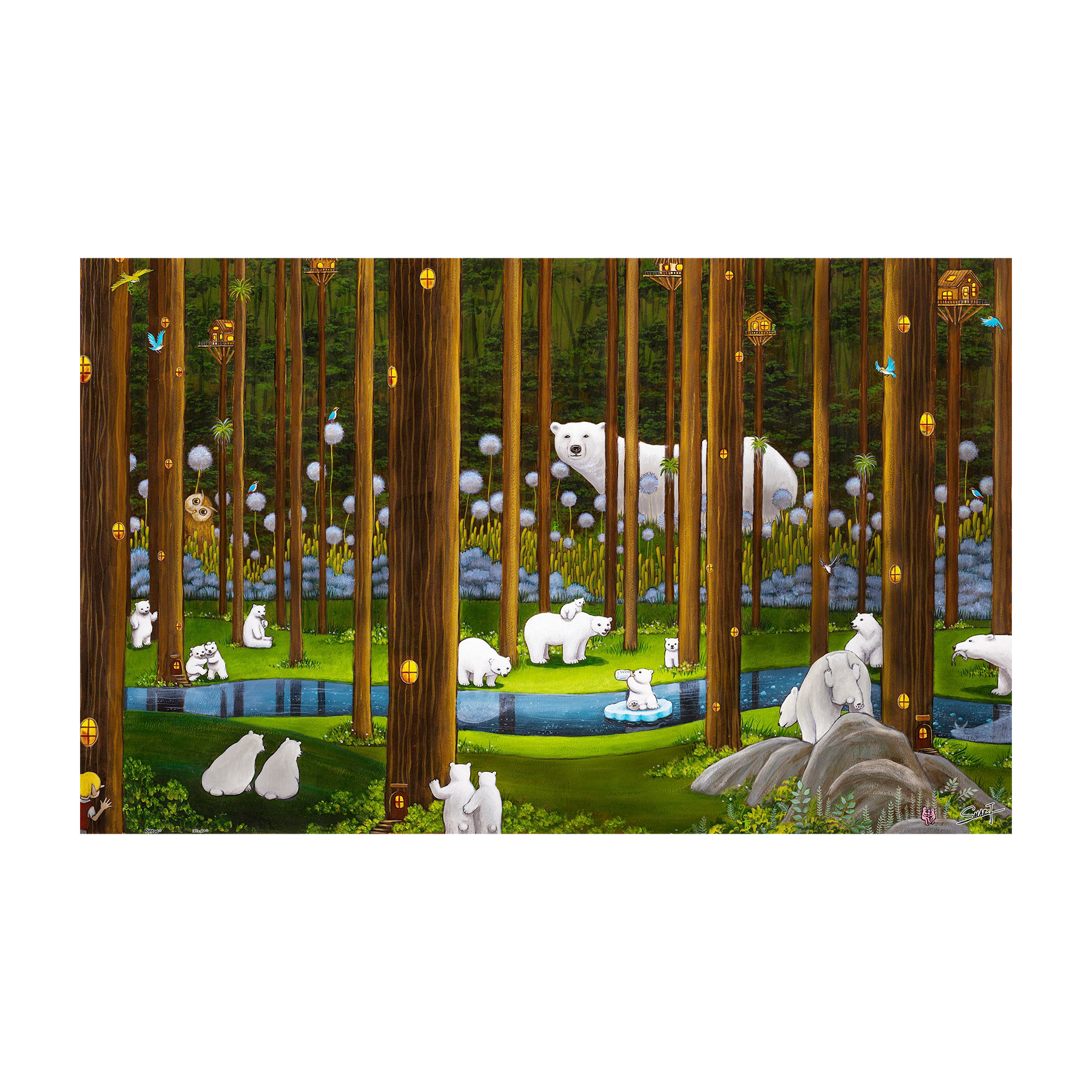Polar Bears Forest - 1000 plastic pieces – Games