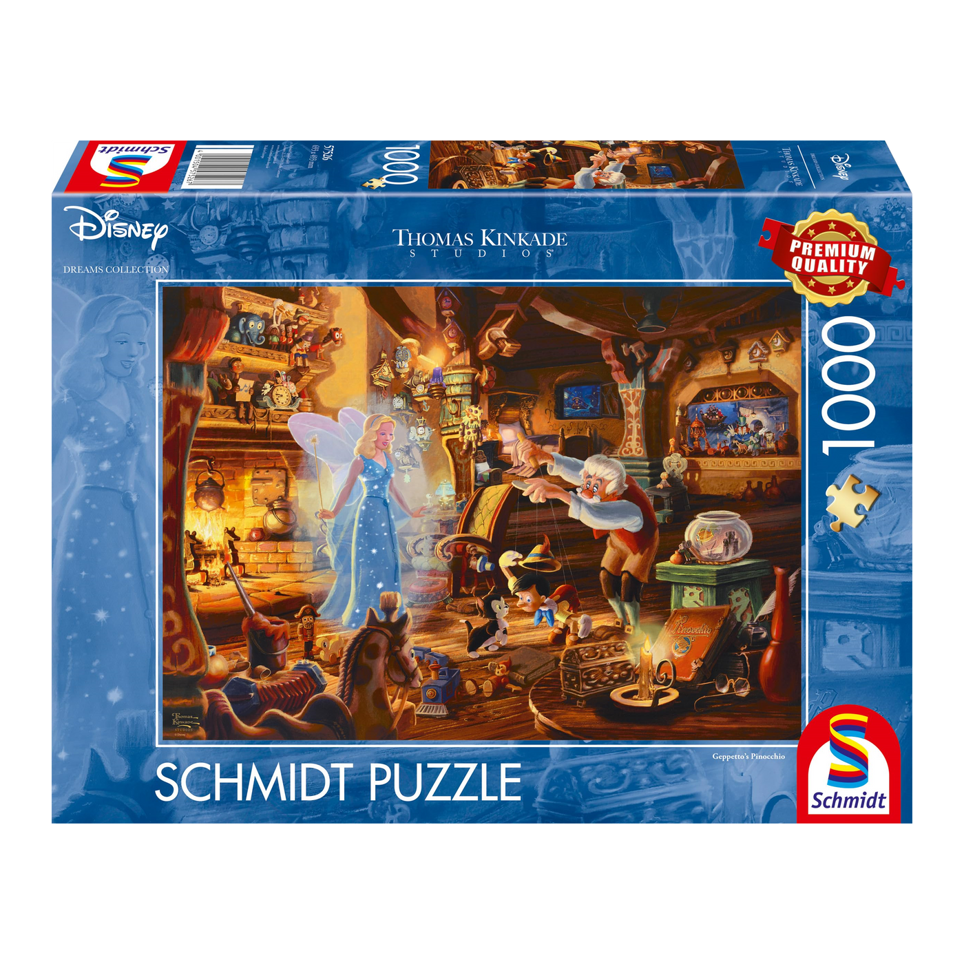 Kinkade: Geppettos Pinocchio - 1000 brikker