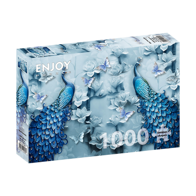 Blue Peacocks - 1000 brikker