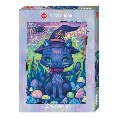 Dreaming Witch Cat - 1000 brikker