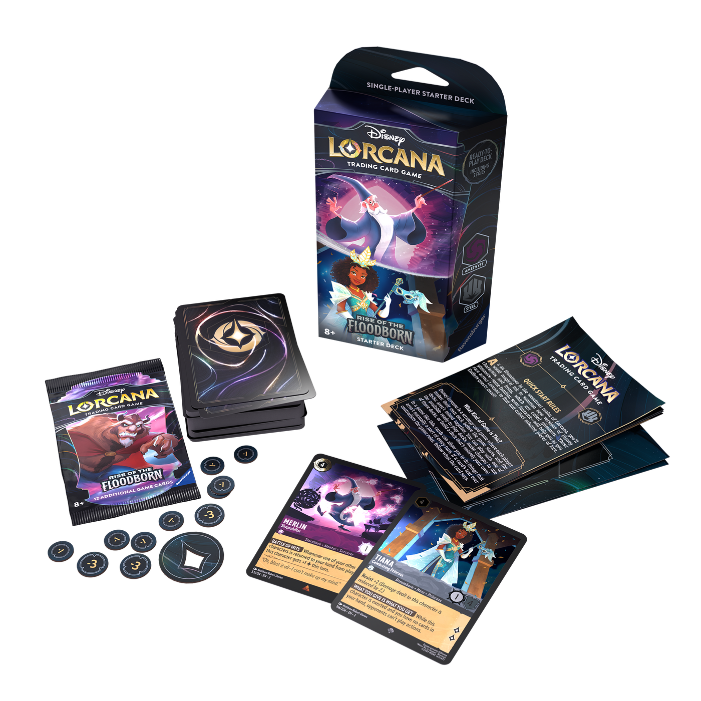 Disney Lorcana: Rise of the Floodborn - Merlin & Tiana Starter Deck