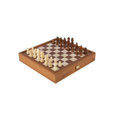 4 Klassiske Spil Kombo Træ Valnøddereplika