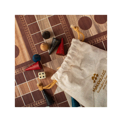 4 Klassiske Spil Kombo Træ Valnøddereplika