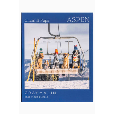 Puslespil Aspen - Chairlift Pups - 1000 brikker