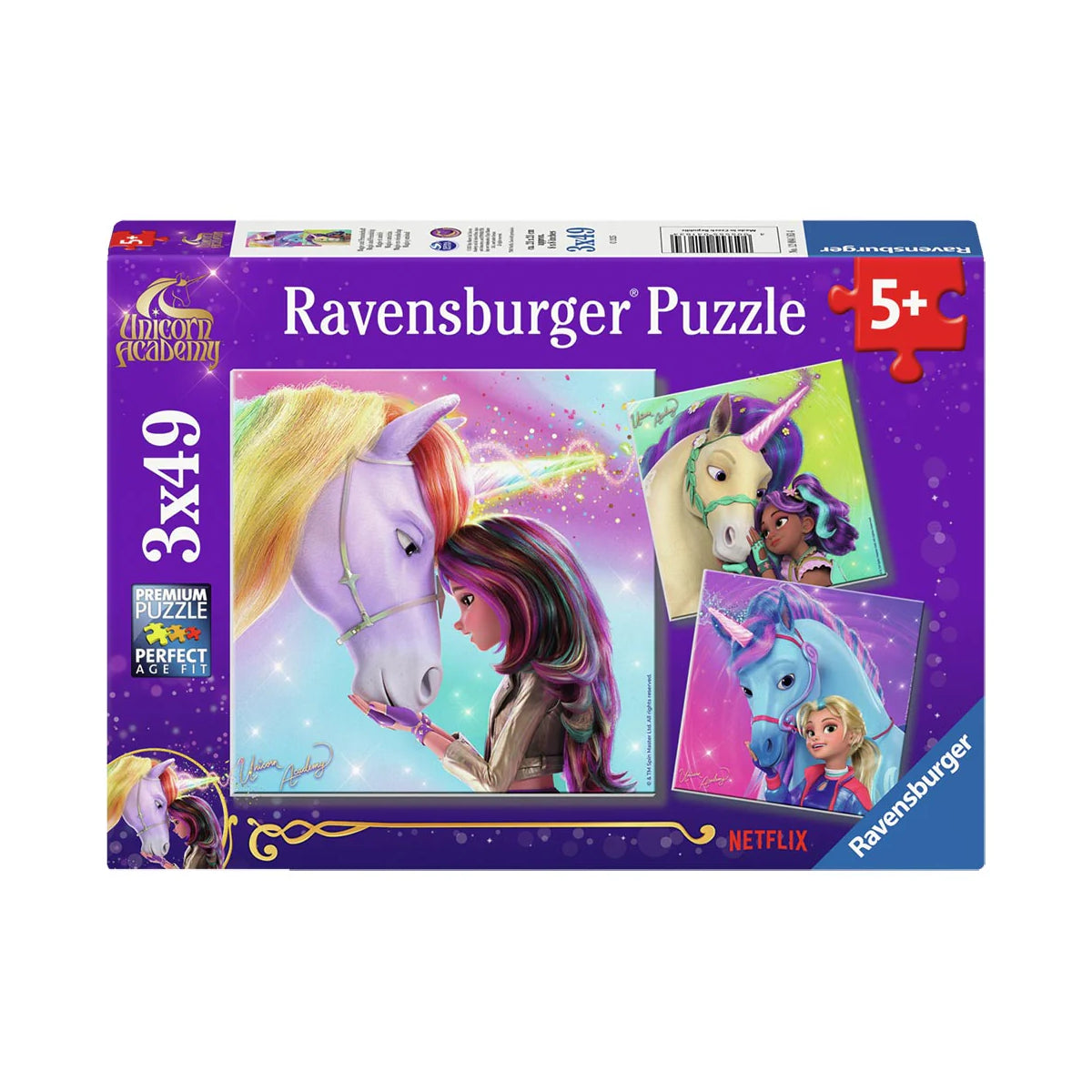 Puslespil Unicorn Academy 3 x 49