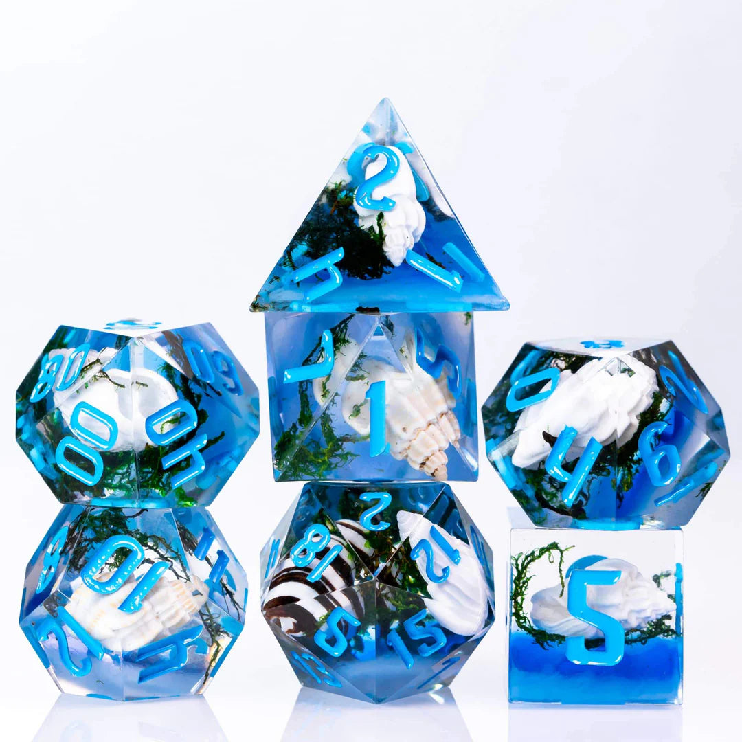 Rollespilsteringer Luksus Resin Blå Coral Sea Snail