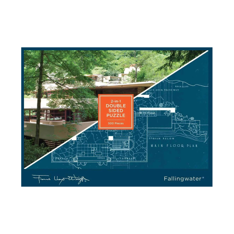 Puslespil Falling Water Frank Lloyd Wright 2 Sidet - 500 brikker