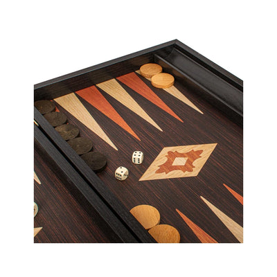 Backgammon Træ Sort/brun Manopoulos 30x20CM