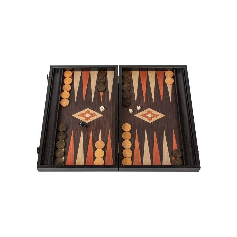Backgammon Træ Sort/brun Manopoulos 30x20CM