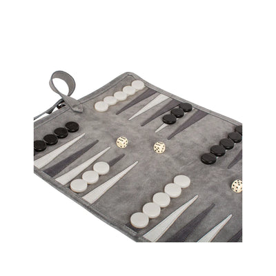 Luksus Backgammon Rulle Grå