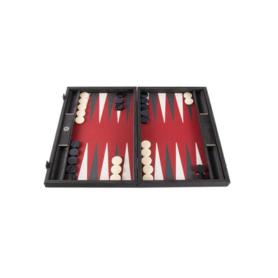 Backgammon Træ Kunstlæder Bordeaux Manopoulos 48x30cm