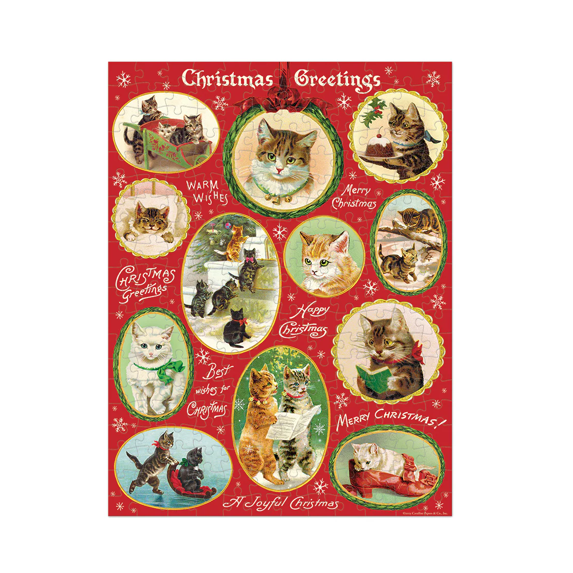 Puslespil Christmas Cats Cavallini - 240 brikker