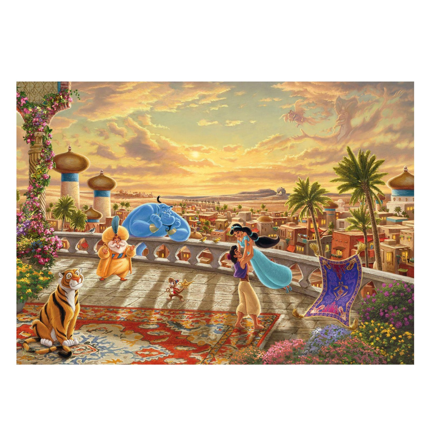 Puslespil Kinkade Jasmine Dancing In The Desert Sunlight - 1000 brikker