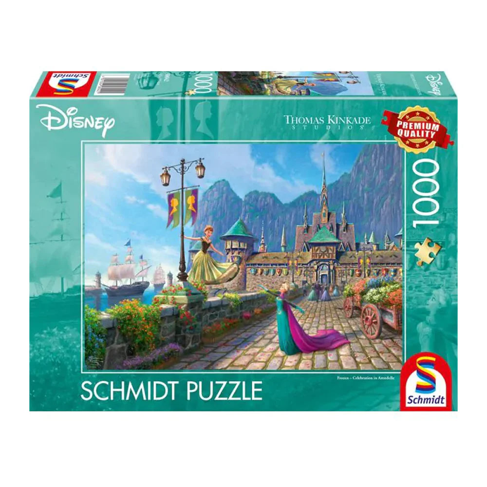 Frozen Celebrating In Arendelle Kinkade - 1000 Brikker