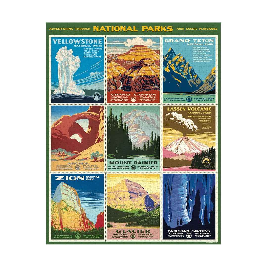 Puslespil National Parks Posters Cavallini - 1000 brikker