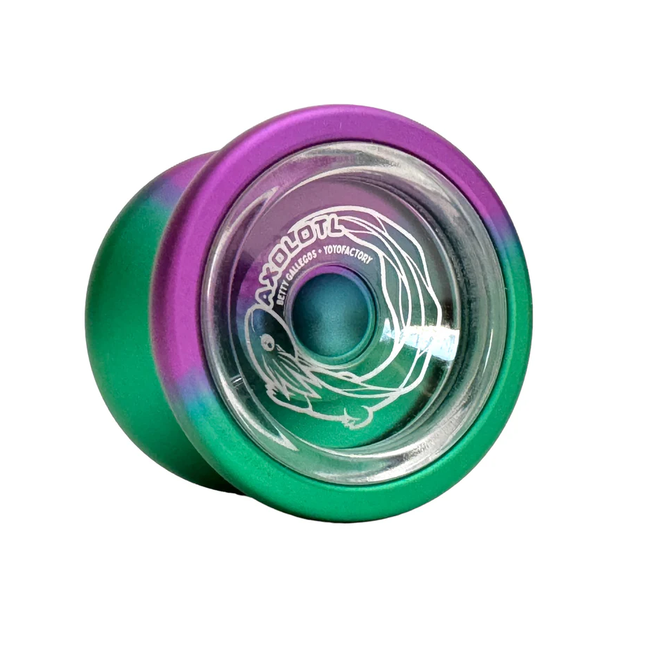 Yoyo Axolotl Aluminium Grøn Lilla Splash