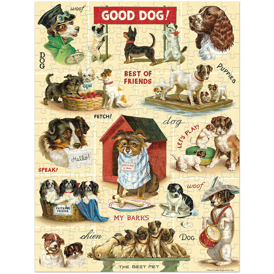 Puslespil Vintage Dogs Cavallini - 240 brikker