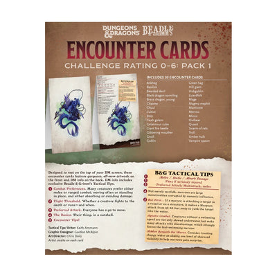 Dungeons And Dragons Encounter Cards Pack 1