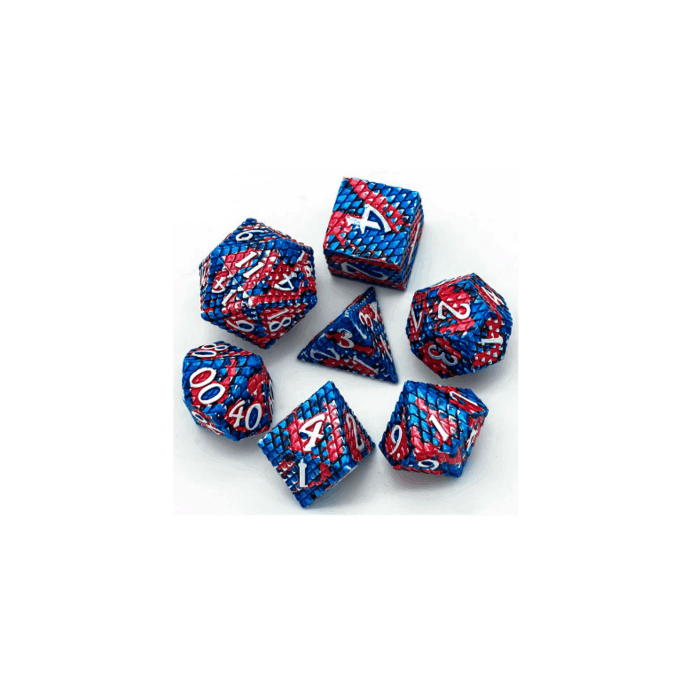 Rollespilsterninger Metal Dragon Scale Coral Reef Blå Rød