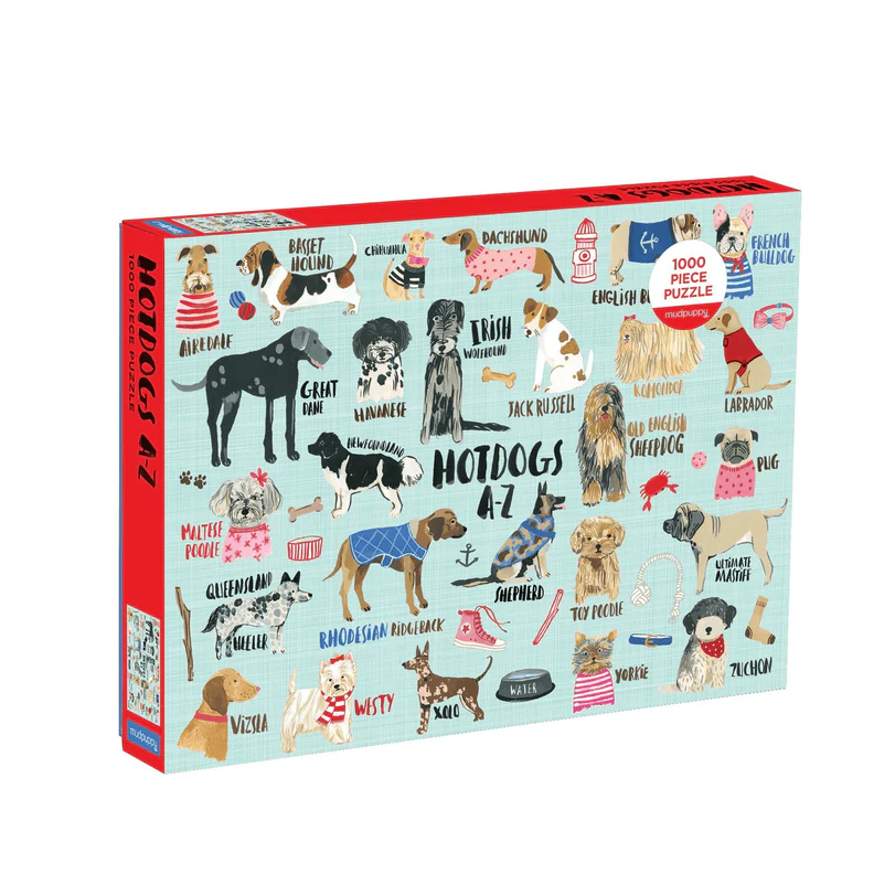 Puslespil Hot Dogs A-Z - 1000 brikker