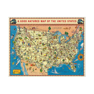Map Of USA - 1000 brikker