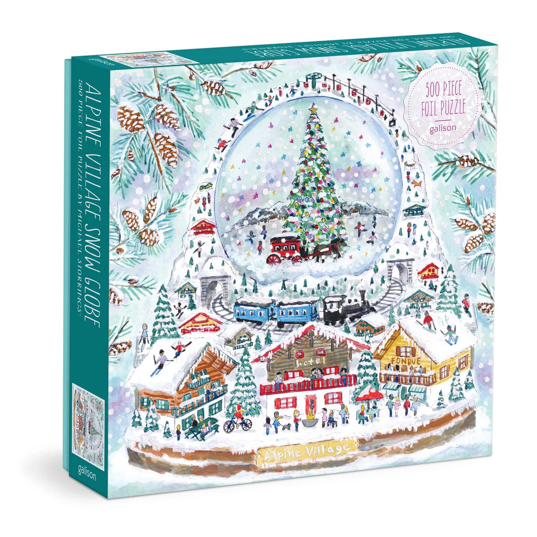 Puslespil Alpine Village Snowglobe - 500 brikker