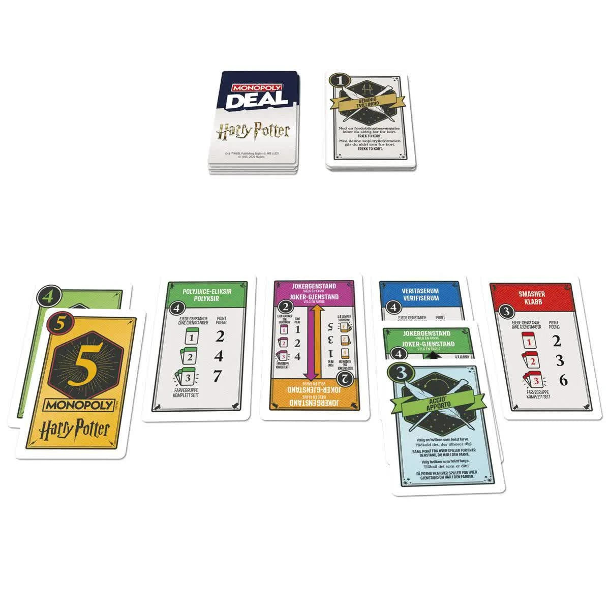Monopoly Deal Harry Potter (Dansk)