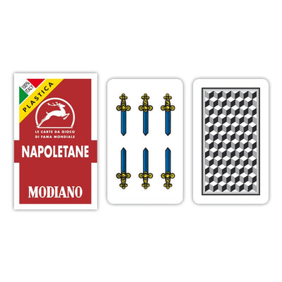 Spillekort Napoletane Plastik Rød