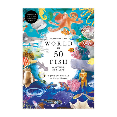Puslespil Around The World In 50 Fish - 1000 brikker