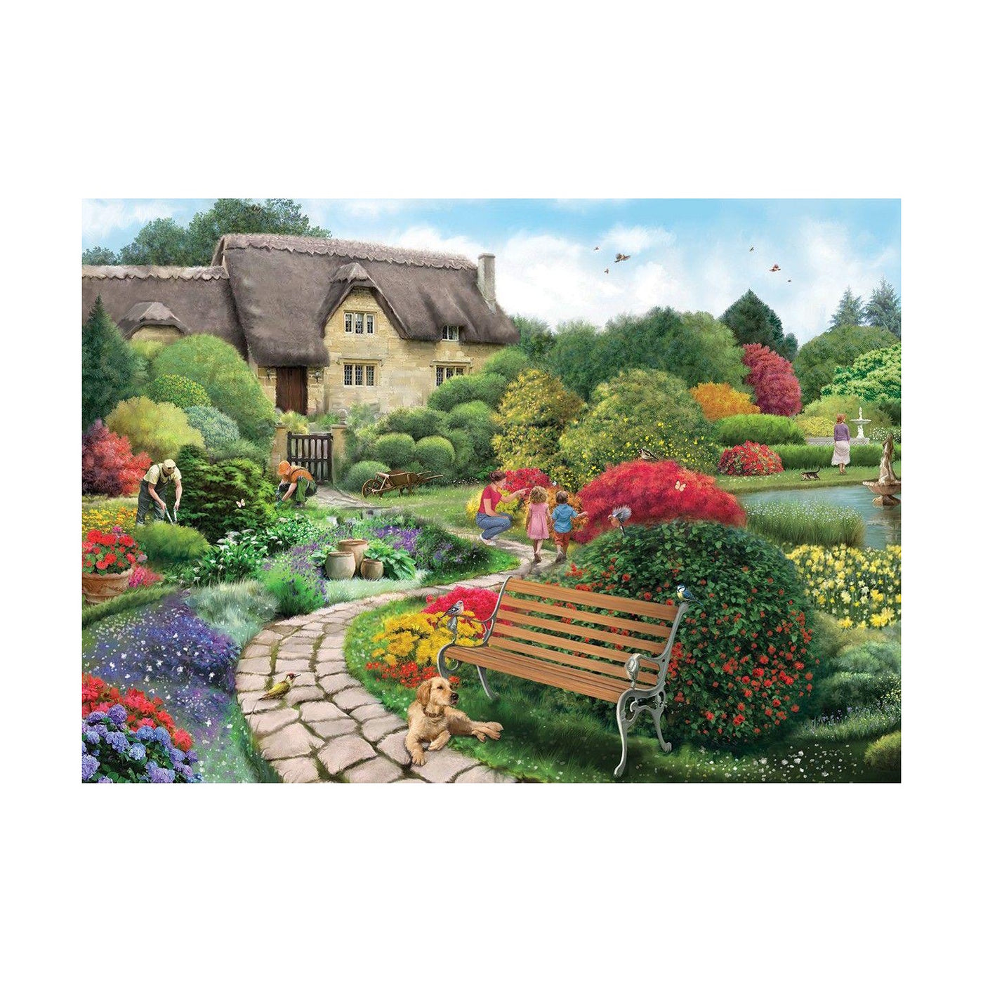 Puslespil Cottage Gardens - 1000 brikker