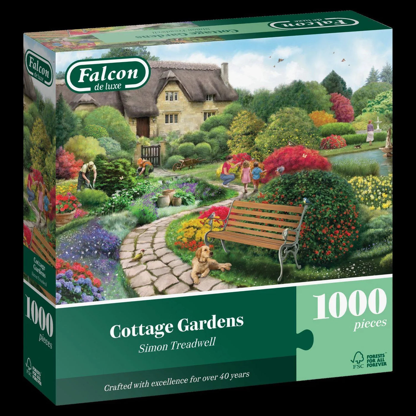 Puslespil Cottage Gardens - 1000 brikker