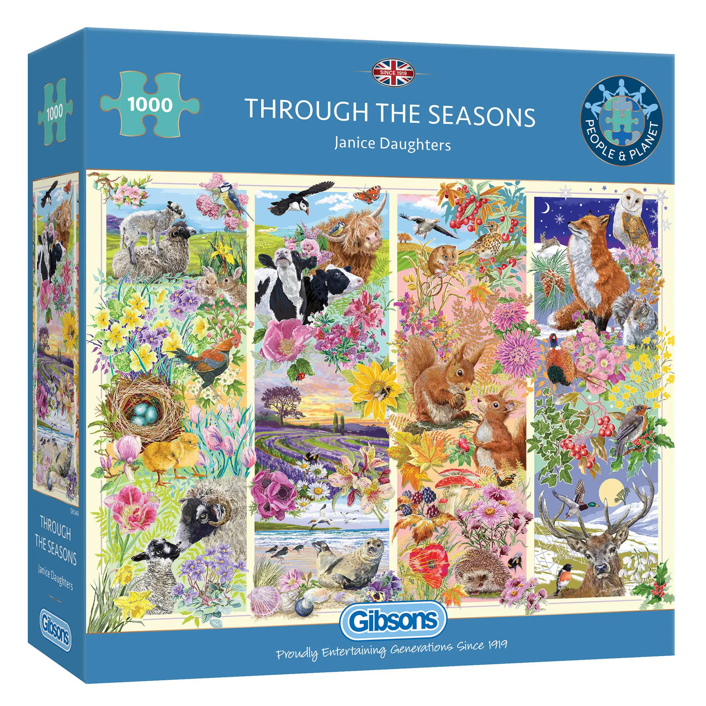 Puslespil Through The Seasons - 1000 brikker