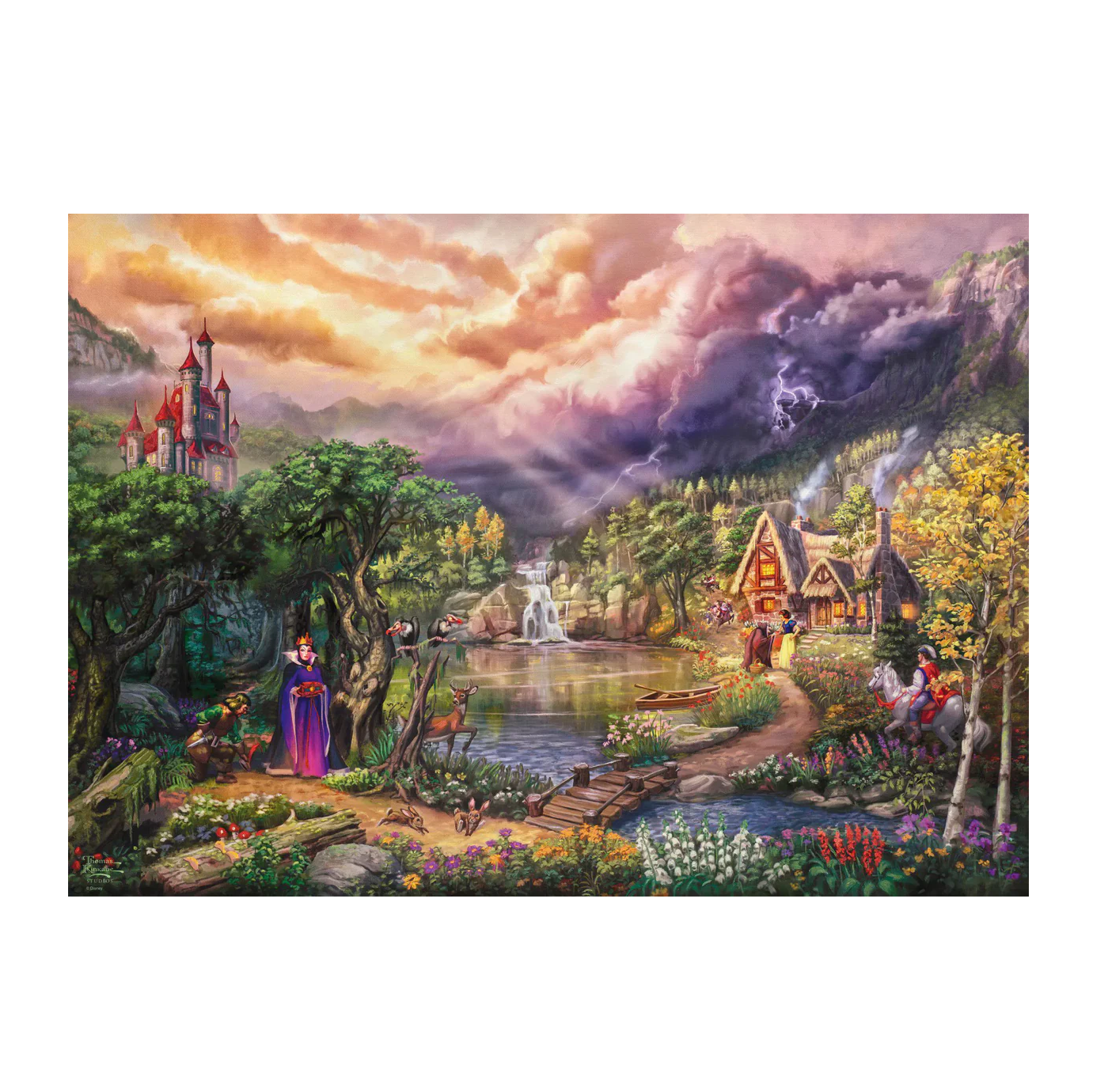 Snow White And The Queen Kinkade - 1000 Brikker