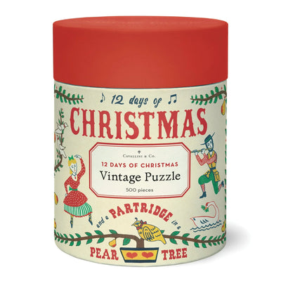 Puslespil 12 Days Of Christmas Cavallini - 500 brikker