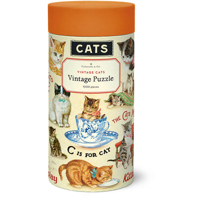 Puslespil Vintage Cats Cavallini - 1000 brikker