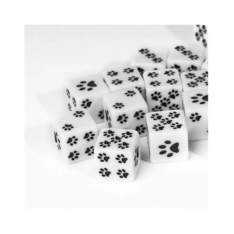 Terning Poter Hvid - 16 mm