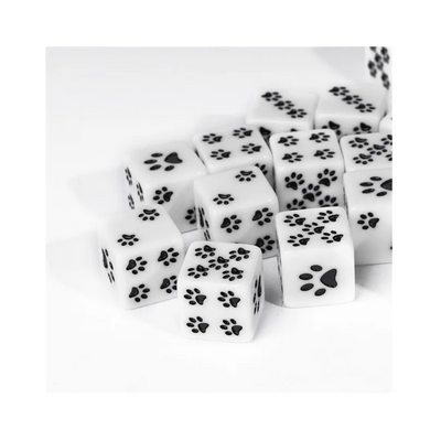 Terning Poter Hvid - 16 mm