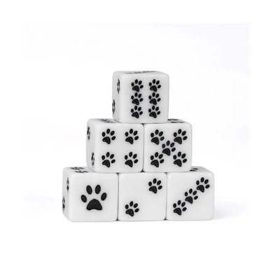 Terning Poter Hvid - 16 mm