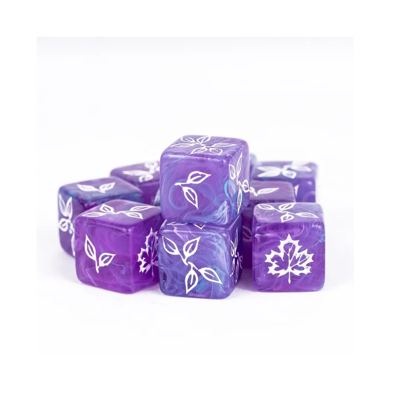 Terning Block Blade Lilla Blå Swirl - 16 mm