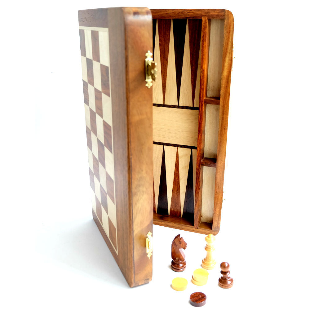 30 cm rosentræ skak/backgammon