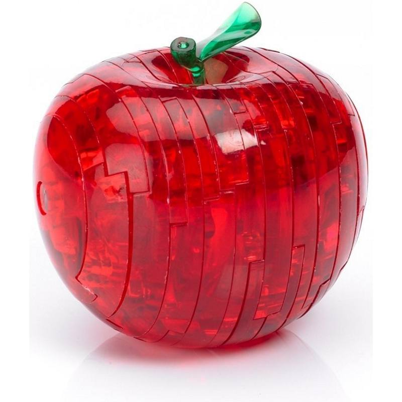 Rødt æble - 3D Crystal
