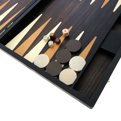 46 cm backgammon i Ibenholt