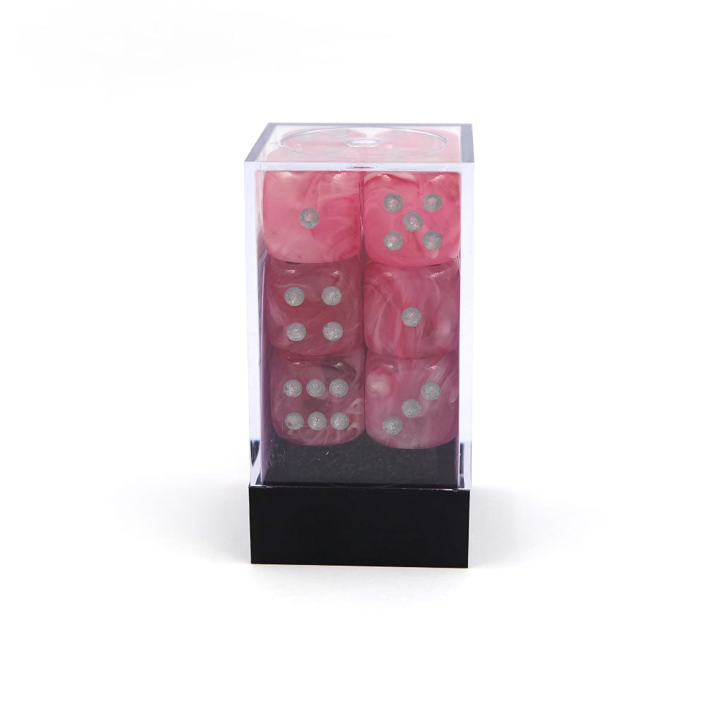 12 stk ghostly pink terninger